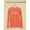 thumbnail image 3 of Creepy Dripping Font Halloween Graphic - Women's Long Sleeve, 3 of 4