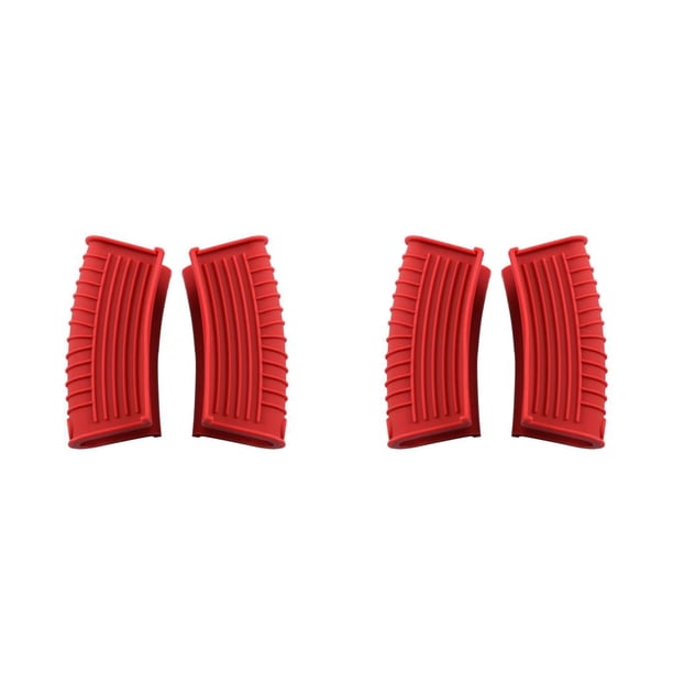 Soporte para mango de olla Yuarrent 2 piezas funda aislante clip de silicona grueso Rojo