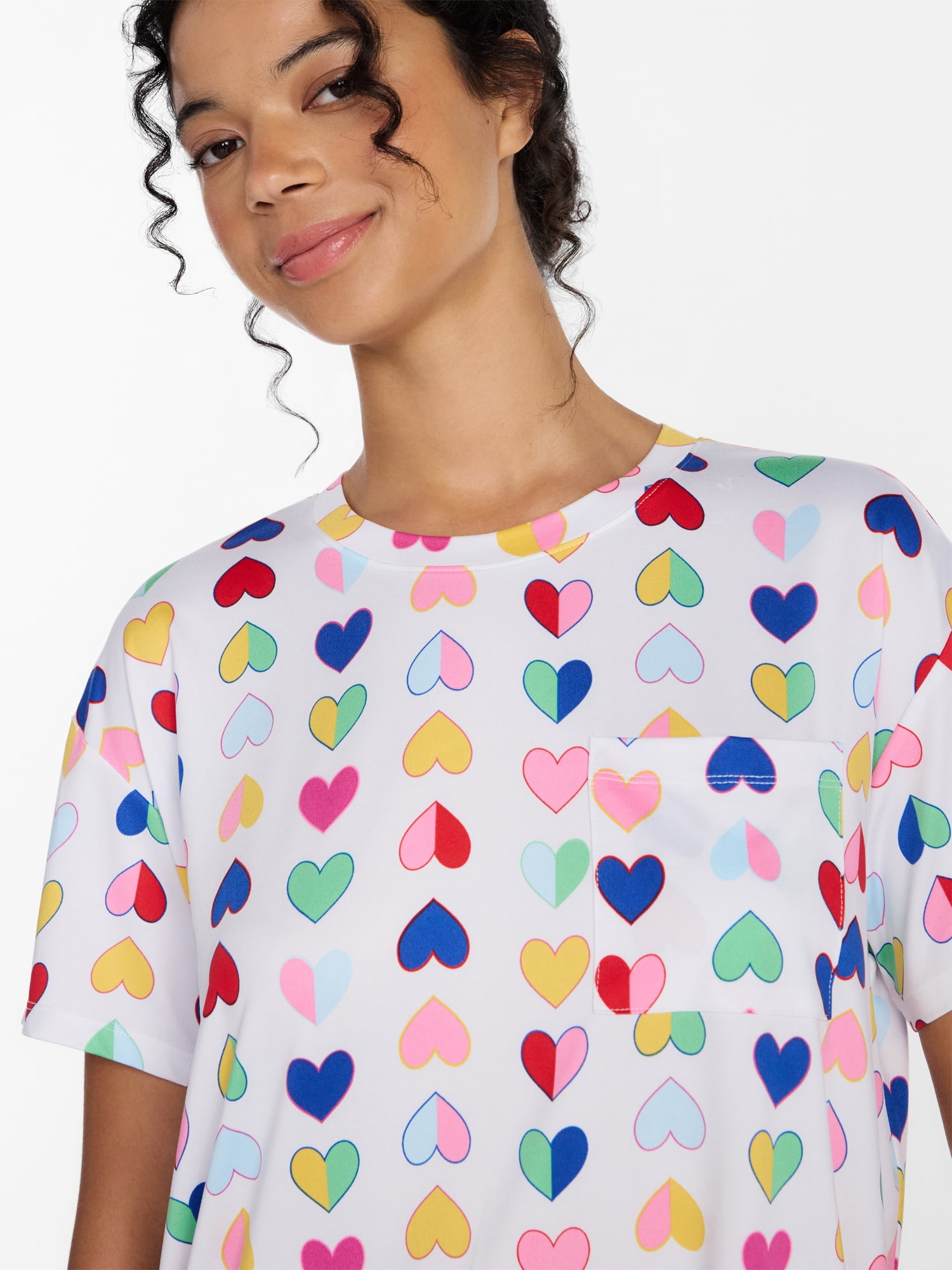 Joyspun Women's Dreamy Soft Collection Short Sleeve Sleepshirt, Sizes S/M-2X/3X