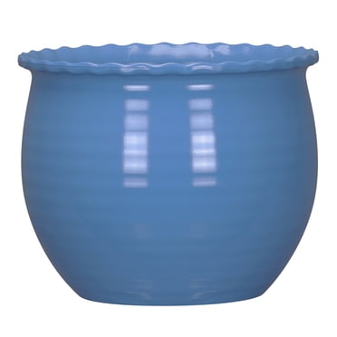 Mainstays Brooke 8" x 8" x 6.5" Round Blue Paradise 100% Recycled Resin Planter