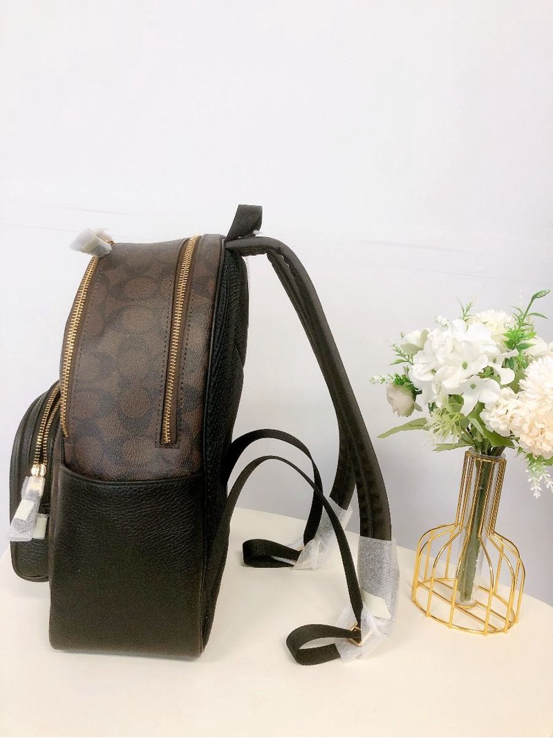 Coach 5671 Signature Canvas Court Backpack in Brown Black