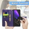 thumbnail image 3 of Samsung Galaxy Z Fold 2 Wallet Case, Mantto Bling Butterfly Flower PU Leather Flip Phone Cover Credit Cards Slot Shockproof Protective Kickstand Case for Samsung Galaxy Z Fold 2, Purple, 3 of 7