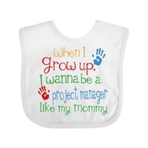 Inktastic Project Manager Like Mommy Boys or Girls Baby Bib