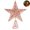Rose Gold, variant on 15x20CM Lighted Glitter Star Christmas Tree Topper, Woven Hollow 3D Star Tree Top Ornament with Warm LED Lights, Multi Color Glitter Xmas Tree Decoration for Holiday Home Decor