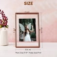 thumbnail image 2 of Gold Floating Frame ;x; Vertical Set For Picture x x x Tabletop Shelf Photo Frame Classy For Wedding Birthday Anniversary Home or Office Decor, 2 of 6