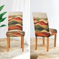 thumbnail image 3 of Yayeee 4 Pack Dining Chair Covers Stretch Parson Chairs Slipcovers Seat Protector, Abstract Desert Pattern, 3 of 6