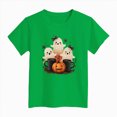 thumbnail image 5 of TOWED22 Toddler Kid Girls Halloween T-Shirt Dancing Skeleton Pumpkin Graphic Tee Shirt Short Sleeve Spooky Season Fall Tops,Green,18-24 M, 5 of 5