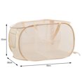 thumbnail image 4 of HEVIRGO Laundry Basket with Side Pocket Large Capacity Thickened 2 Compartments Multifunctional Sorting Collapsible Mesh Laundry Hamper Bag Clothes Organizer Bathroom Supplies, 4 of 11