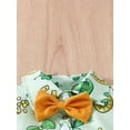 thumbnail image 4 of Infant Baby Boy Irish Festivals Jumpsuit ShamrockHat Print Turn Down Collar Short Sleeve Button Down Romper, 4 of 8