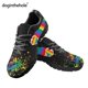 thumbnail image 1 of Zapatos planos de malla de verano Doginthehole para mujer, zapatillas informales transpirables con cordones, diseño de marca con notas musicales, calzado deportivo, 1 of 6