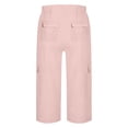 thumbnail image 4 of Soyumi Capri Pants for Women High Waisted Cargo Pants Lightweight Summer Capris Casual Hiking Cropped Trousers with Pockets, Pink, 4 of 5