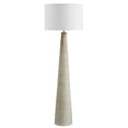 thumbnail image 6 of Saylor Carved Ribbed Wood Floor Lamp With Drum Shade in White Gray, 6 of 10