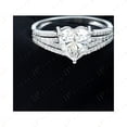 thumbnail image 3 of 2.00 TCW Heart Cut Split Shank Engagement Ring 925 Sterling Silver, 3 of 4