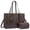 Brown Coffee, variant on Laptop Bag for Women Vintage Leather Work Tote 15.6 inch Large Capacity Computer bag with Clutch Purse for Office, Travel, Casual