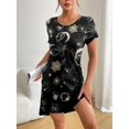 thumbnail image 2 of Ekouaer Womens Nightgown Short Sleeve Night Shirt Crewneck Printed Casual Sleepshirt, 2 of 6