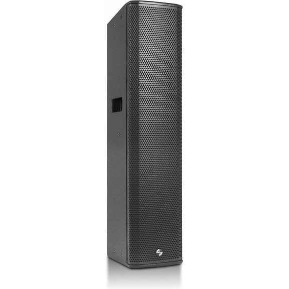 Sound Town Powered Column Array Loudspeaker w/ 4 x 6.5" Woofers, 1200W, Class-D with DSP & TWS, Wall-Mount for PA Installations, Birch Plywood, Black (CARPO-K8PW)