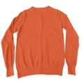 thumbnail image 4 of Women Button Down Knit Cardigan Long Sleeve Crew Neck Basic Layering Knitted Sweater Tops Orange M, 4 of 6