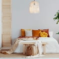thumbnail image 5 of FOREVER BAMBOO Indonesian Natural Rattan Pendant Light Shade Handcrafted Wicker Light Fixtures Luxurious Basket Woven Lampshade Chandelier Interior Decor, Bell Shape 14 in H x 12 in W, 5 of 10