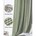 thumbnail image 3 of Sage Green Beige Striped Blackout Curtains for Bedroom Living Room Darkening Curtains 96 Inches Long Modern Farmhouse Retro Lines Window Curtain 2 Panels Set Window Treatment Grommet Drapes 52"x96", 3 of 9