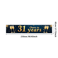 thumbnail image 3 of LUUFILx Cheers to 31 Years Celebration Banner Backdrop for Anniversary Party Decorations Champagne Glasses Theme Background Event Photography Props, 3 of 8