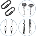 thumbnail image 2 of 10 Pack D Shape Chain Locking 4MM Chain Quick Link Connector Black, 2 of 4