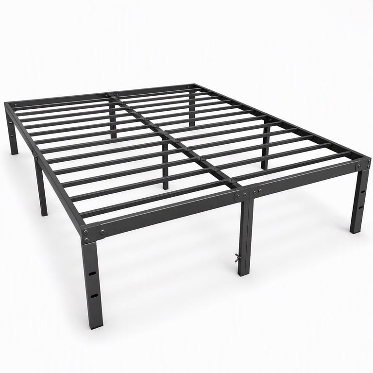 EDX 12" Metal Platform Bed Frame, King photo 1
