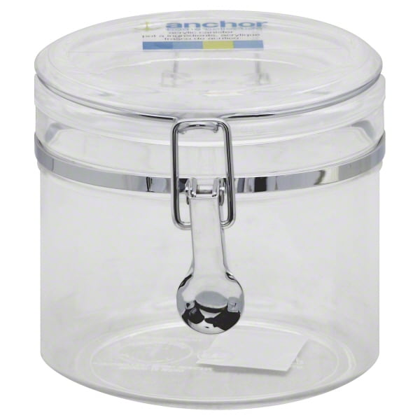 32OZ ROUND CLAMP TOP LID ACRYLIC CANISTER, Part No. 98631, by ANCHOR