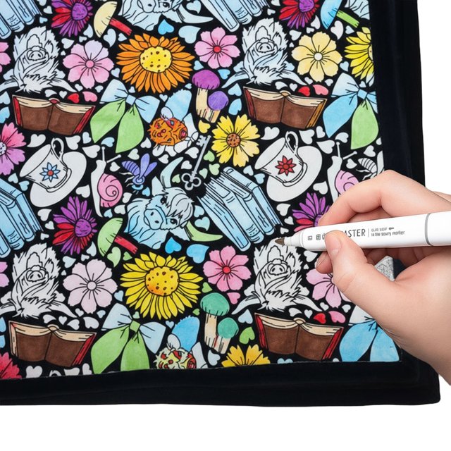 Manta para Colorear DIY Con Rotuladores (J)