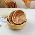 thumbnail image 5 of Pantry Organizers and Storage Clearance! Small Storage Basket Fruit Basket for Kitchen Baskets for Shelves Wicker Storage Basket Storage Woven Baskets for Organizing Woven Basket Wall Decor A Bamboo, 5 of 8