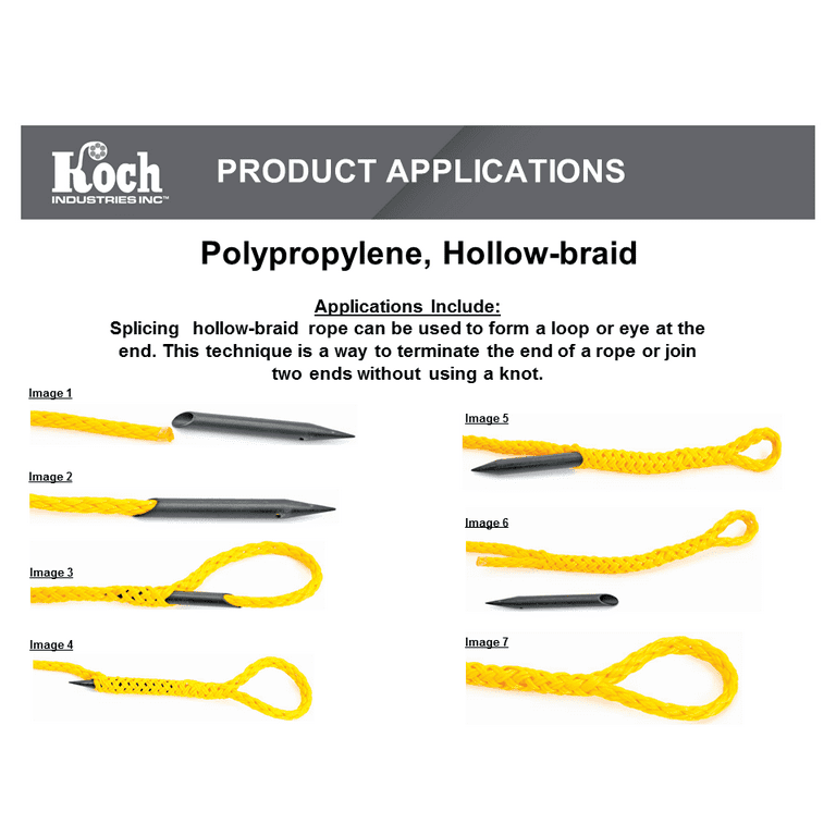 Hyper Tough Item DF4100W-HT, Polypropylene Hollow Braid Rope