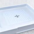 thumbnail image 1 of SlipX Solutions Essential Square Shower Mat, 21"x21", Grippy Textured Surface, 25% Stronger Suction Cups, Non-Slip Shower Floor Mat for Bathers of All Ages, Fits Standard Shower Stalls & Tubs, White, 1 of 4