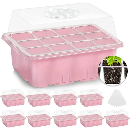 XBRW 10 Pack Seed Starter Trays, Seedling Tray Plant Grow Kit Mini ...