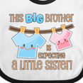 thumbnail image 4 of Inktastic This Big Brother is Expecting a Little Sister Boys Baby Bib, 4 of 4
