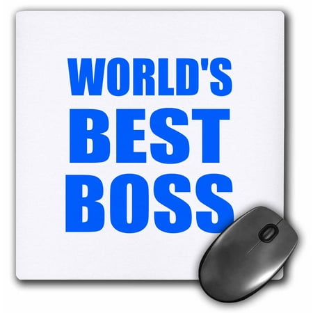 3dRose Worlds Best Boss - blue text - great design for the greatest boss - Mouse Pad, 8 by (Best Keyboard And Mouse For Overwatch)