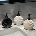 thumbnail image 6 of Simple Shell Ceramic Soap Dispenser Bathroom Shower Gel Lotion Press Bottle, 6 of 6