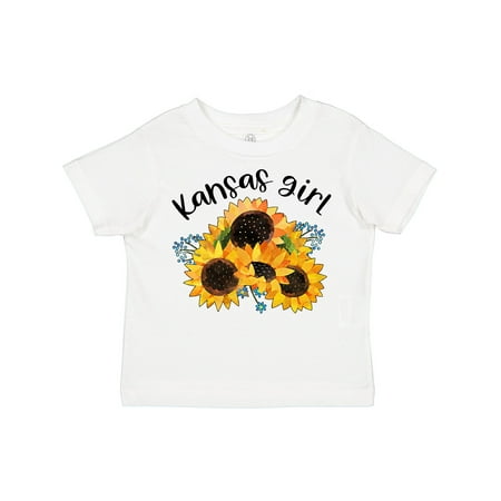

Inktastic Kansas Girl with Sunflowers Gift Toddler Toddler Girl T-Shirt