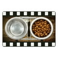 thumbnail image 1 of Movie Theater Pet Mat for Food and Water, Grunge Countdown Frame with Number in a Circle Film Strip, Non-Slip Rubber Mat for Dogs and Cats, 18" X 12", by Ambesonne, 1 of 2