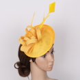 thumbnail image 2 of Diadema de mujer Sinamay Fascinator Hat Feather Party Pillbox Sombrero Flor Derby Sombrero para Mujer - Amarillo, 4 Amarillo Magideal Diadema de mujer, 2 of 3