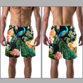 thumbnail image 3 of luoweisi Men's Beach Shorts Quick Dry Swim Trunks with Mesh Lining Peacock L, 3 of 5