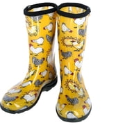 Sloggers Womens Rain & Garden Chicken Print Boot