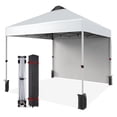 thumbnail image 2 of Edtara 10x10 Portable Pop Up Canopy, Outdoor Sun Shade Beach Tent With Pockets Sidewall, One Push Setup Design for Easy Use At Events, Parties, and Camping, 2 of 7