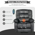 thumbnail image 3 of Power Lift Recliner Chair with Heat and Vibration Massage, UHOMEPRO Modern Fabric Elderly Electric Reclining Sofa with Remote Control and Side Pockets for Living Room Home Theater, Gray, 3 of 14