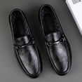thumbnail image 6 of Men's Casual Loafers Slip On Leather Shoes Comfortable Lightweight Driving Shoes Male Moccasins Classic Penny Loafer Flats Boat Shoes Outdoor Walking Shoes, 6 of 12