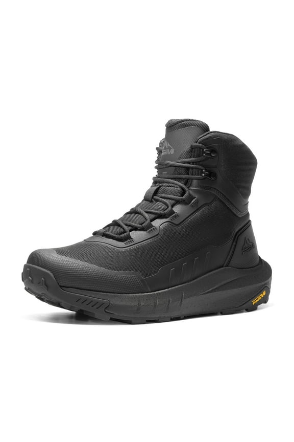 NORTIV 8 Men's Military Tactical Boot Side Zipper Work Hiking Boots Lightweight Comfortable Motorcycle Combat Boots 8 Inches