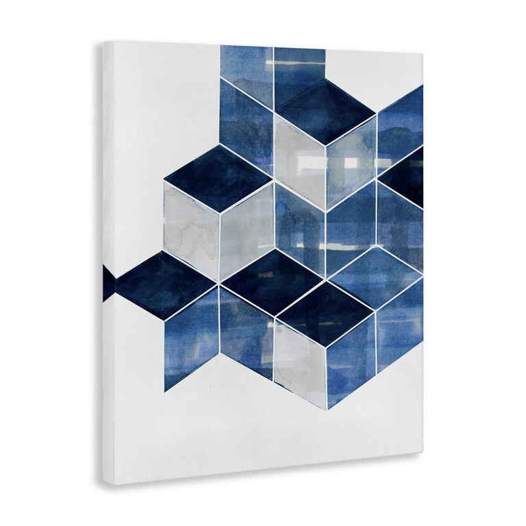 Stupell Industries Geometric Cubes Abstract Canvas Art