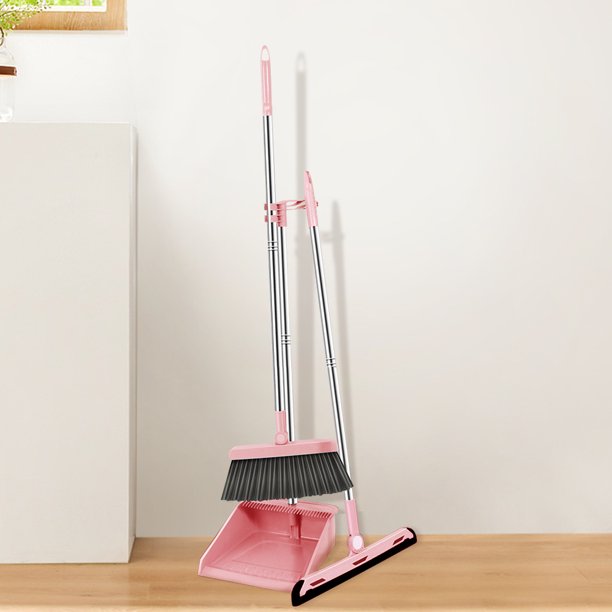 Juego de pala de escoba para el hogar, recogedor de pelo de mascotas, juego de recogedor de escoba, herramientas de limpieza de barrido Wdftyju Libre de BPA