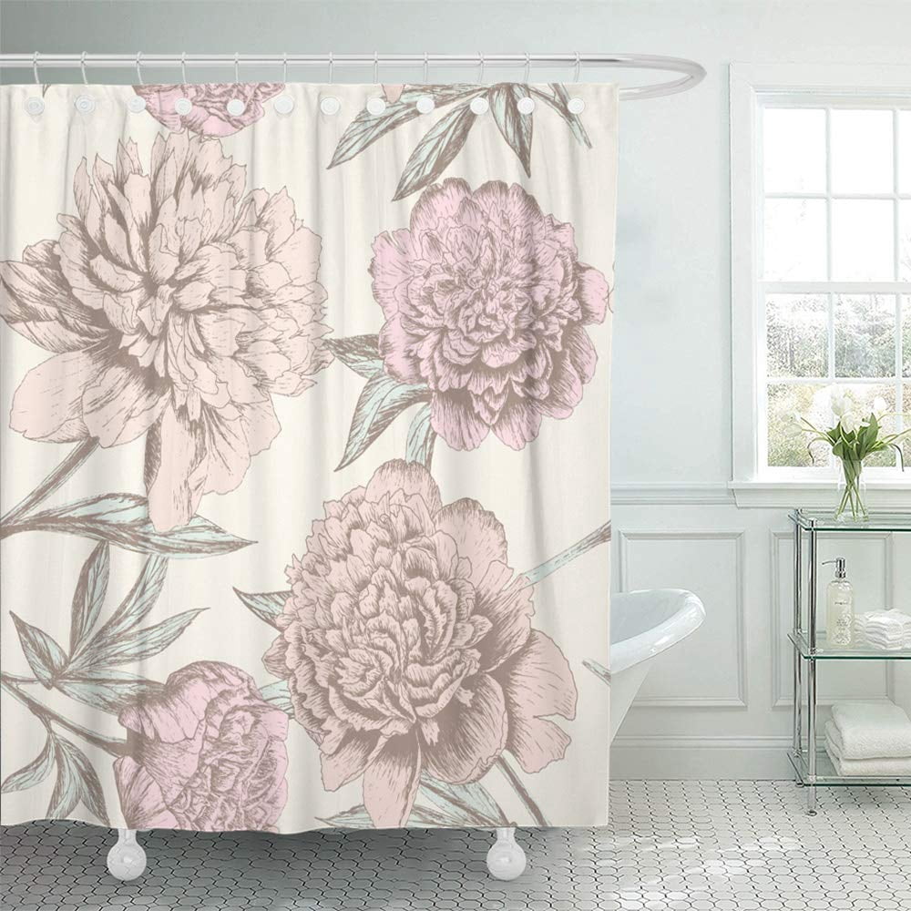 PKNMT Vintage Rose Sketch Pattern Shabby Chic Flower for You Floral