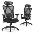 thumbnail image 1 of Costway Chaise de Bureau Ergonomique Dossier Haut en Maille avec Support Lombaire Réglable, 1 of 10
