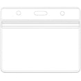 thumbnail image 1 of Horizontal Badge Holders Sealable Waterproof Clear Plastic Name Tag ID Card Holder (10PCs), 1 of 7