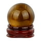 thumbnail image 2 of Xihbxyly Esfera de Cristal de Cuarzo Natural, Bola Curativa de 30 Mm, Soporte de Madera, Superficie Reflectante Transparente, Buena Suerte y Frescura, Hermosa Idea de Regalo, Decoración Versátil para, 2 of 3